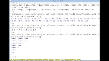 A/L ICT Python Tamil Repetition Control Structure(While) - IX (Problems 21 - 30 ) - learnbyself.com