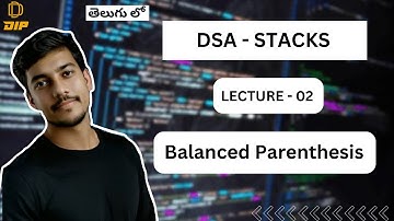 Balanced Parentheses "(, ), {, }, [, ]" || Stacks || DSA || In Telugu #dsa #codingintelugu #leetcode