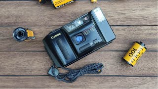 Canon camera AF35J / canon sprint / autoboy lite Loading Film/Unloading Film insert battery review