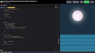 ASMR Programming - The Moon and The Ocean in PUG &amp; SCSS - No Talking