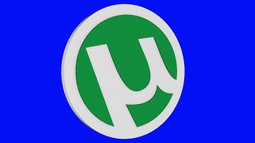uTorrent Blue Screen Logo Loop Chroma Animation