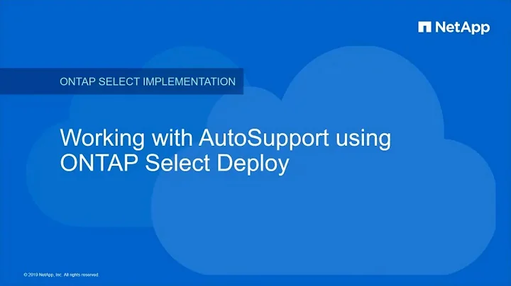 Working with AutoSupport in ONTAP Select Deploy