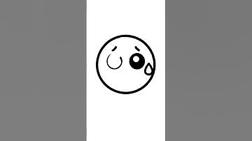 How to Draw a Grinning Face with Sweat Emoji 😅 Easy Short Guide