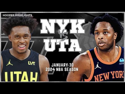 Utah Jazz vs New York Knicks Full Game Highlights | Jan 30 | 2024 NBA Season