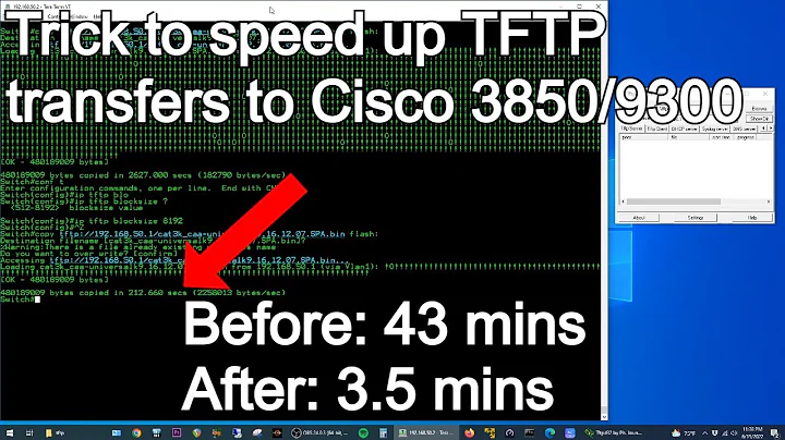 How to Speed up TFTP Transfers to Cisco 3850 and 9300 Switches