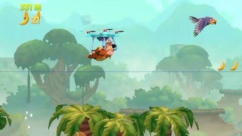 Banana Kong 2 king kong files with a drone