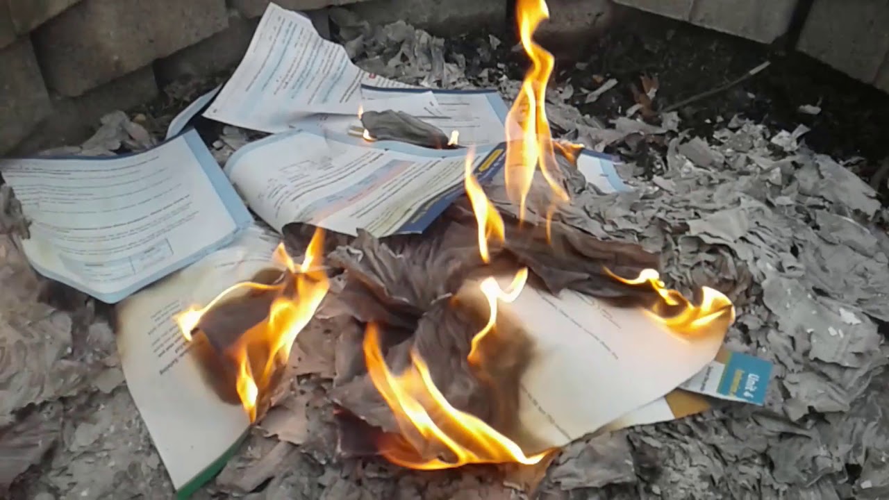 physical change myhomework burned in a fire