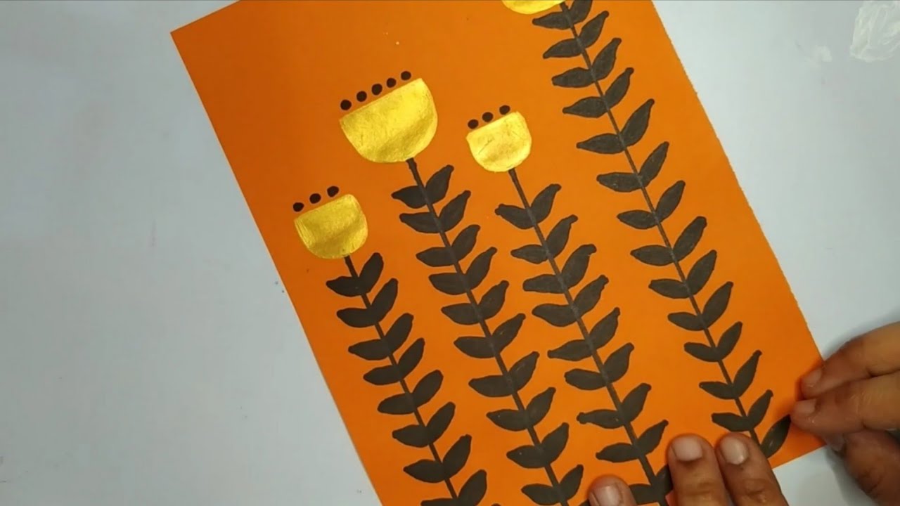 How to make painted paper for scrapbook/easy painted paper/Scandinavian