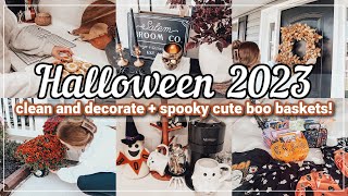 HALLOWEEN CLEAN + DECORATE WITH ME | HALLOWEEN DECOR 2023 | DECORATING IDEAS + FRONT PORCH DECOR