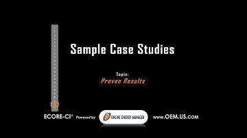 Energy Saving Air Conditioning Efficiency with ECORE CI Topic #22   Sample Case Studies