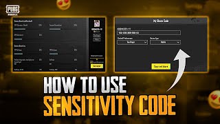 How To Use Sensitivity Code In PUBG Mobile | Sensitivity Settings Full Guide | PUBGM