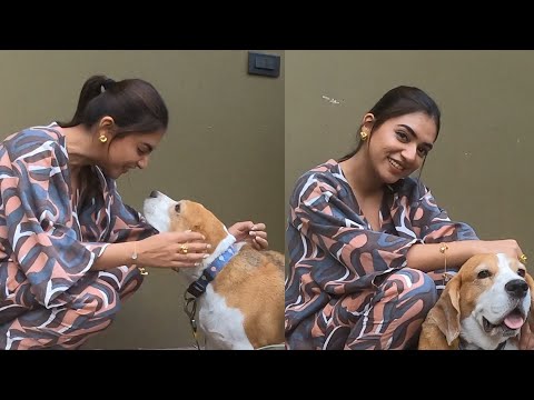 Nazriya Fahadh Super Cute Video With A Dog | IndiaGlitz Telugu - IGTELUGU