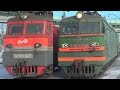 "Два грузовых поезда!" ВЛ10У-197 и ВЛ10У-945 + приветливый машинист:-)