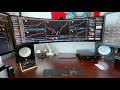 Trading setup  150k month profit  macbook m1max samsung g9 49 monitor autonomous standing desk