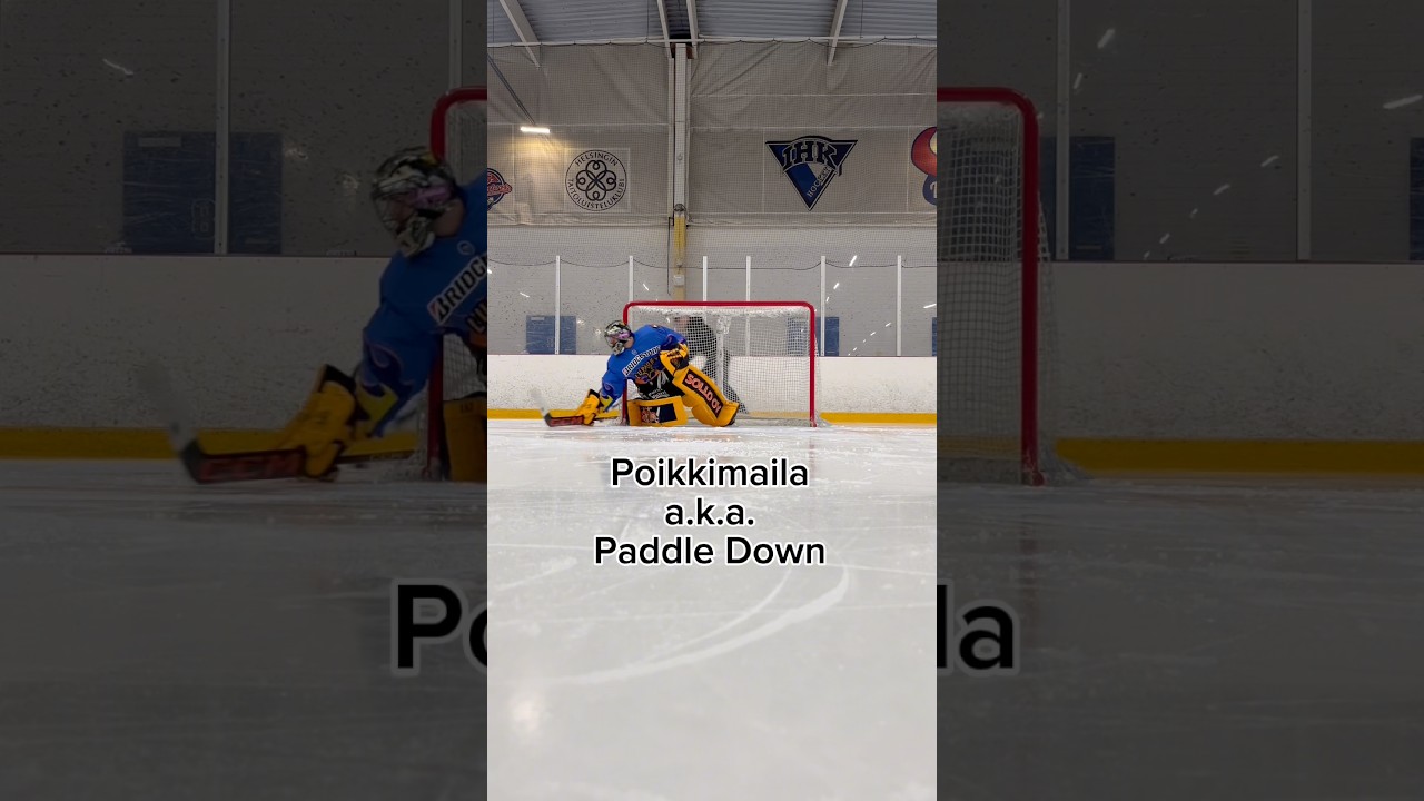 Poikkimalia a.k.a. Paddle Down #goalie #goaliecoach #goaliecamp