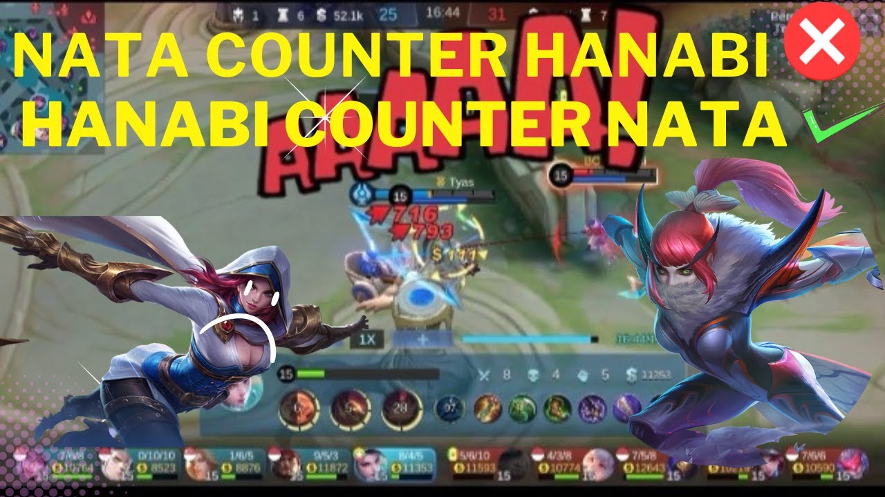 MAIN HANABI DI TIER MYTHIC,LAWANYA SEMUA COUNTER HANABI,TUTOR LANING