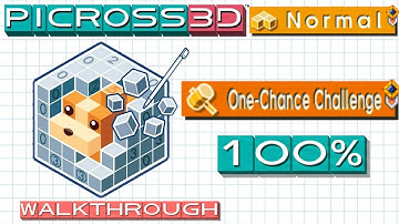 Normal Picross: One-Chance Challenge | Picross 3D (DS) 100% Walkthrough