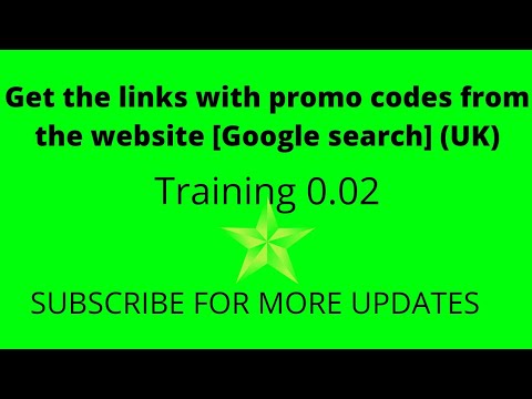 Get the links with promo codes from the website [Google search] (UK) Training Task 0.02