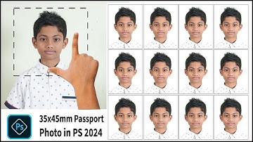 How to Create Passport Size Photo in Photoshop 2024 ||35mm by 45mm passport photo #35x45mm Photo AR