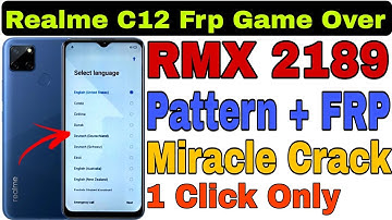 Realme C12 (RMX 2189) Pattern/Password/Frp Unlock With Miracle 2.82 Crack By @RamuMobileSolution