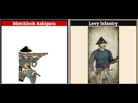 Total War: SHOGUN 2 1vs1: Matchlock Ashigaru vs Levy Infantry (Fall of the Samurai)