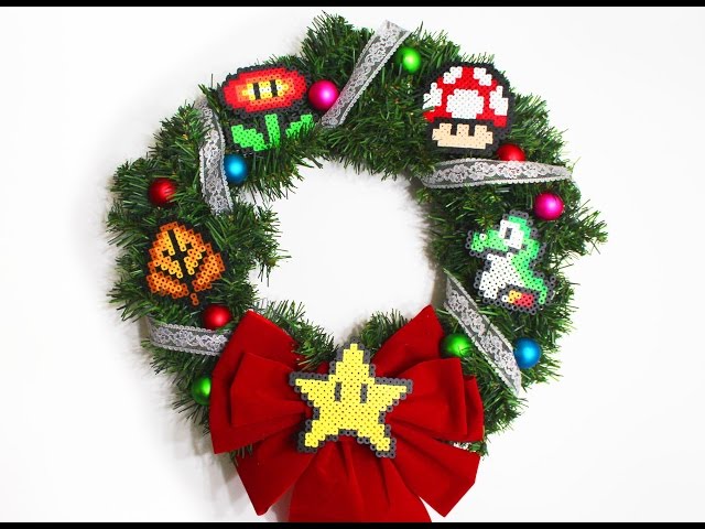 DIY Perler Bead Christmas Ornament Craft Kits, Mario, Trees, Wreaths, Kids  Craft