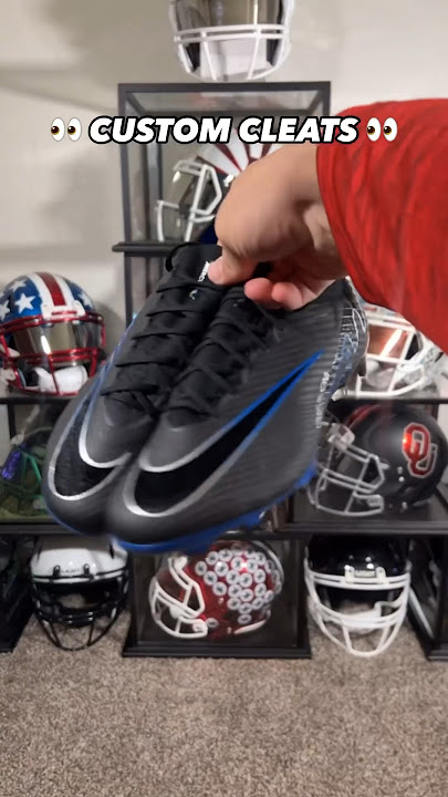 The greatest custom cleats ever made 👀 Make it rain edition #athlete #sports #football #cleats #nfl