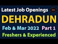 Dehradun jobs  dehradun job vacancy  job vacancy in dehradun uttarakhand feb  mar 2022  part 1