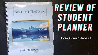 Flip through of A Plan in Place Student Homeschool Planner