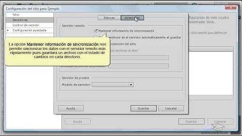 Curso de  Dreamweaver CS6. 19.1. Configurar un sitio remoto.