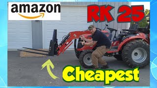 Cheapest quick attach tractor / skid steer pallet forks found on Amazon for my RK25 from ruralking