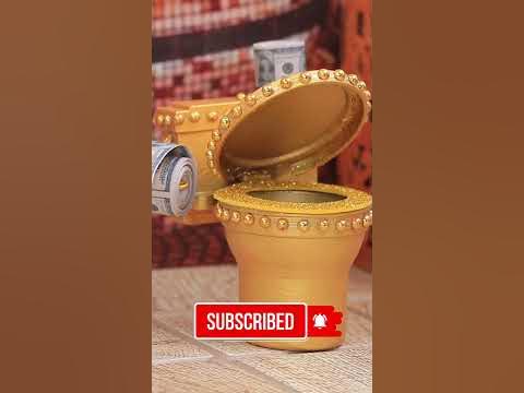 DIY Золотой туалет для богатой куклы ЛОЛ #shorts - YouTube