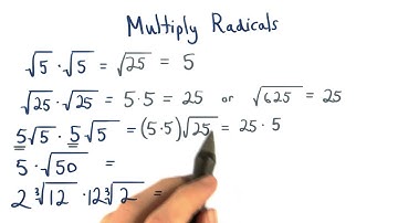Multiply Radicals - Visualizing Algebra
