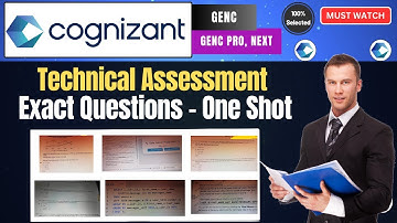 🔥Cognizant Actual Questions from technical Assessment | Cognizant Assessment 2025 | PYQ