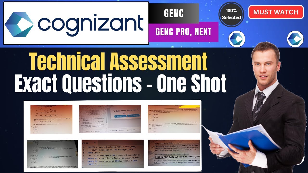 🔥Cognizant Actual Questions from technical Assessment | Cognizant Assessment 2025 | PYQ