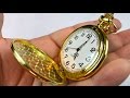 Classic Gold Hunter Case Pocket Watch with 14'' Chain by Jian Company review - Giveaway