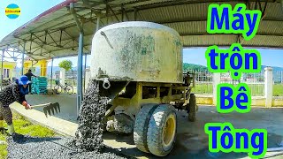 Máy Xúc Làm Việc Cùng Máy Trộn Bê Tông | Excavator with Concrete mixer truck 2