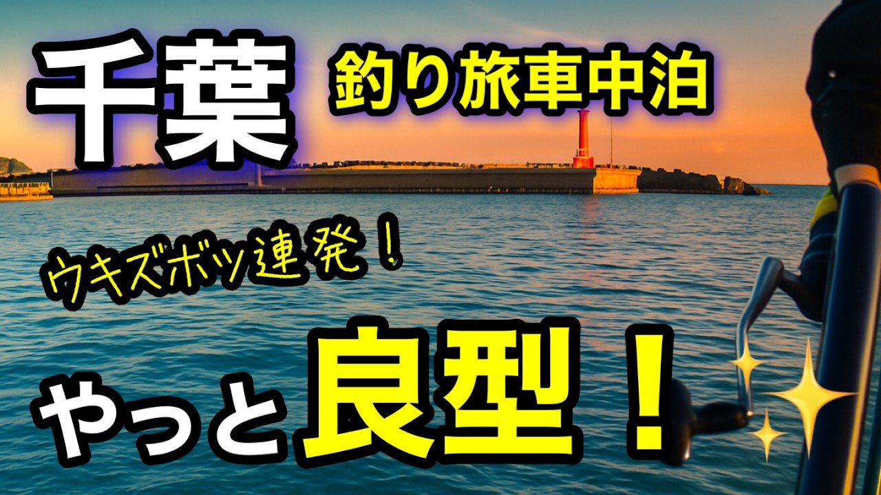 【千葉釣り旅】堤防で苦戦の末に良型登場！車中泊しながら粘った結果…