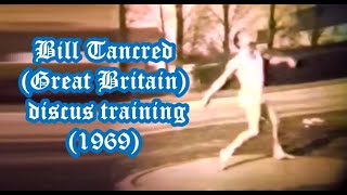 Bill Tancred (GB) discus training Felixstowe (1969).