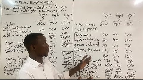 DEPARTMENTAL ACCOUNTS. ( PART 3 ).#accounting #viral