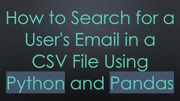 How to Search for a User