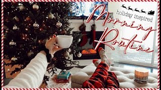 Holiday MORNING ROUTINE | coziest thing you'll see all day