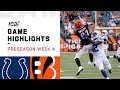 Colts vs. Bengals Preseason Week 4 Highlights | NFL 2019