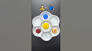 Squid Game Vs Minecraft Movie Guess the mixed color #colormixing #satisfying #squidgame2