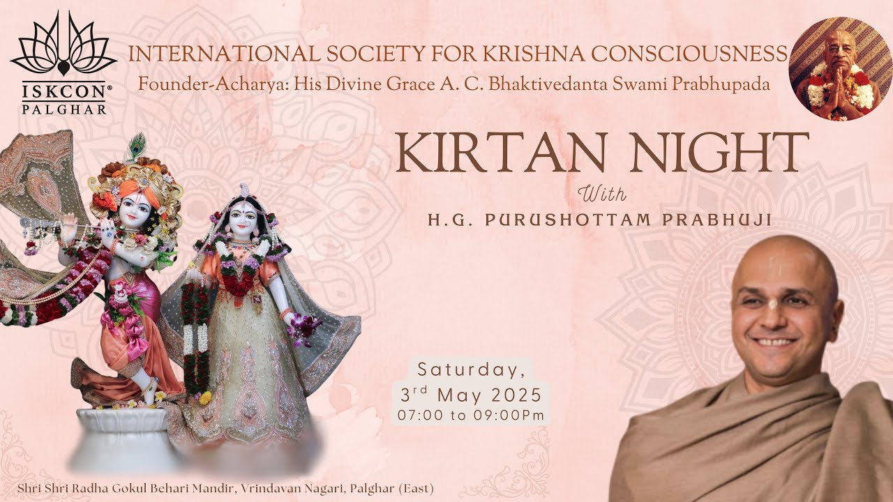 Kirtan Night with H.G. Purushottam Prabhuji | ISKCON Palghar Live