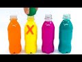 Colorful Water Bottle Magic - Marble and Toys Satisfying video Asmr #asmr #satisfying