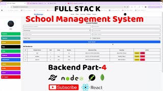 School Management System in MERN Stack -Students & Attendance Model Controller & Routes Setup Part-4