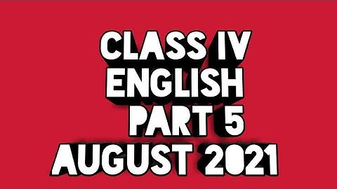 Model activity task class 4 english part 5  2021