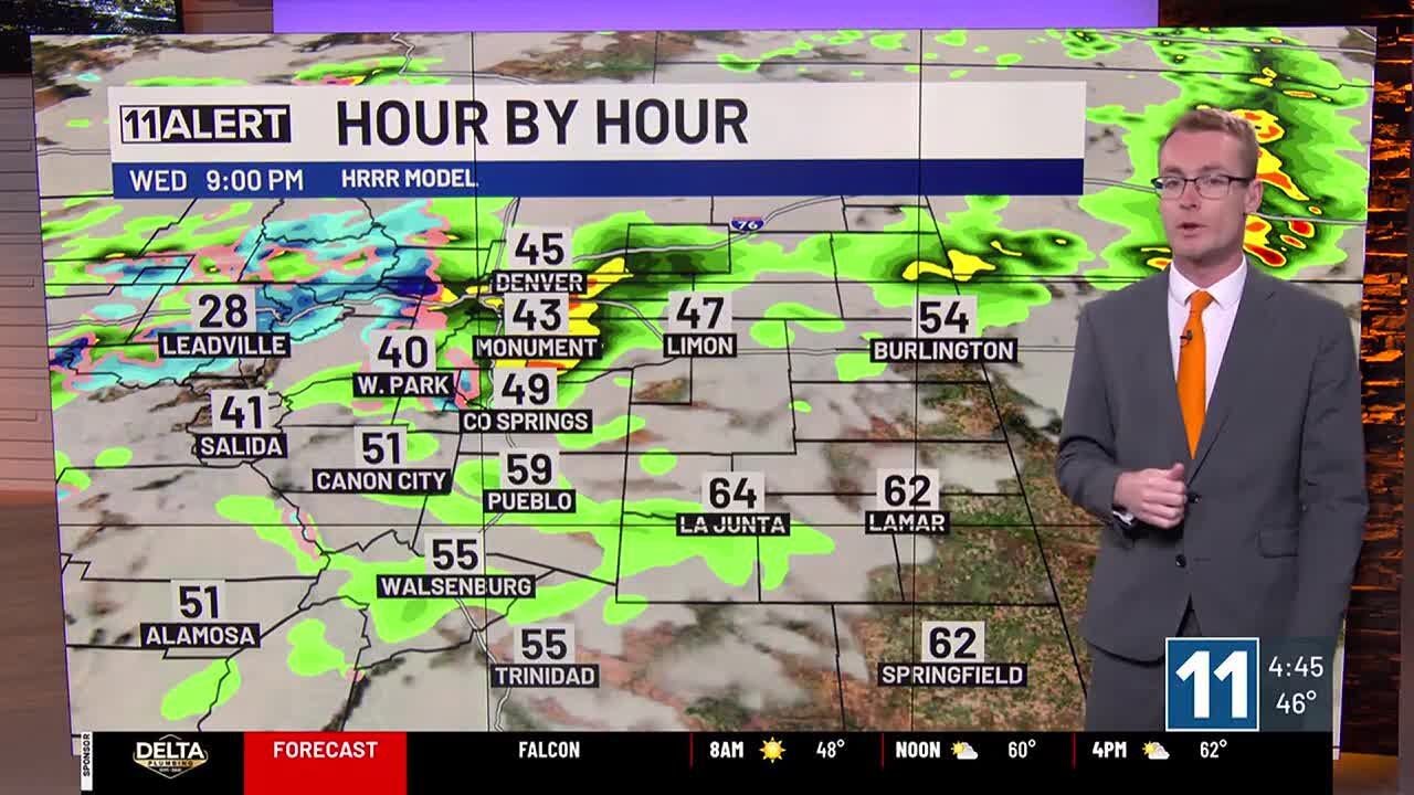 Showers and storms Wednesday, rain and snow Thursday - YouTube