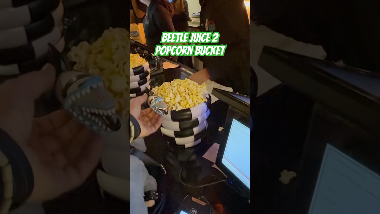 The BeetleJuice popcorn bucket was so freakin cool!